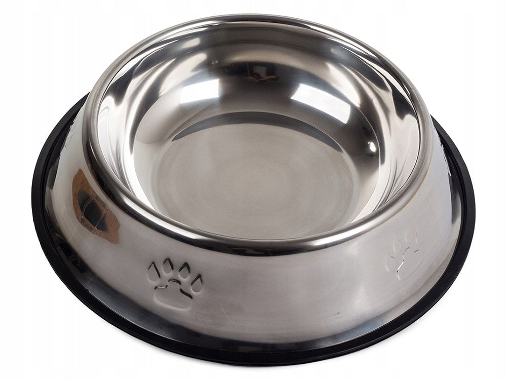 ANTI-SLIP METAL BOWL FOR DOG AND CAT, FOR FOOD AND WATER, LARGE 1.3L Capacity 1.3 l