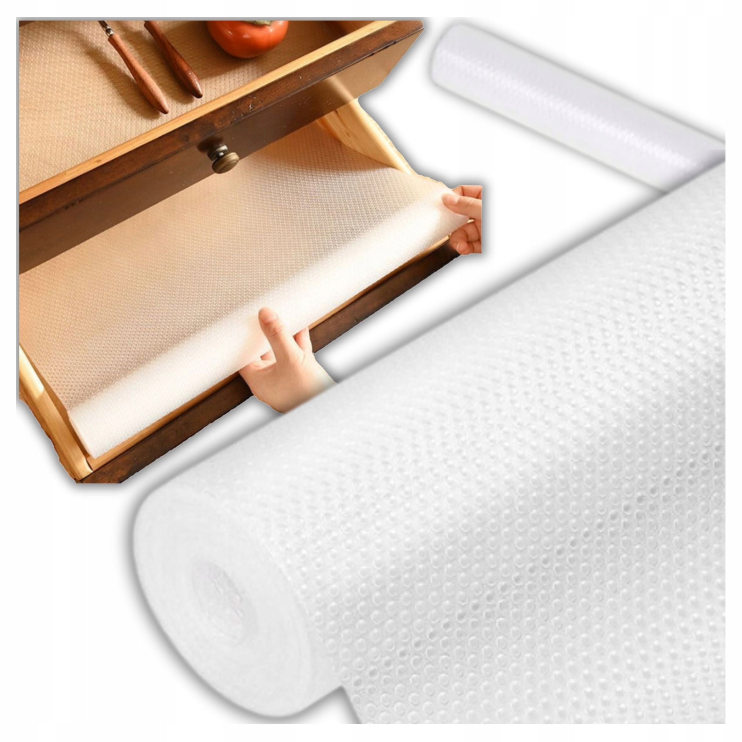 ANTI-SLIP PROTECTIVE MAT FOR CABINET DRAWERS PAD ROLL 500x50 Manufacturer code Mata antypoślizgowa biała 500x50 Ruhhy 24897