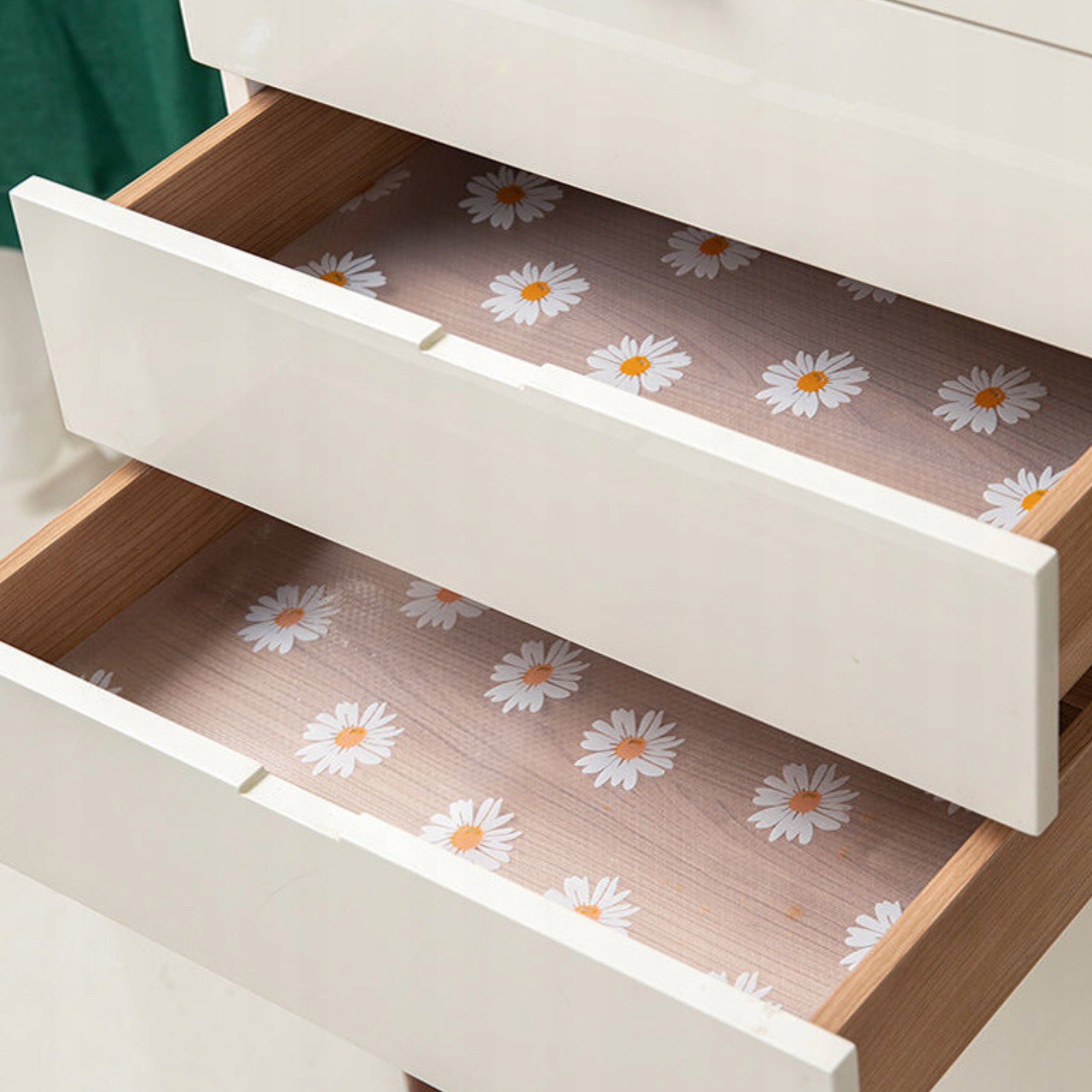 ANTI-SLIP PROTECTIVE MAT FOR CLOSET DRAWERS WARDROBES 500x60 DAISIES Number of pieces 1 pcs