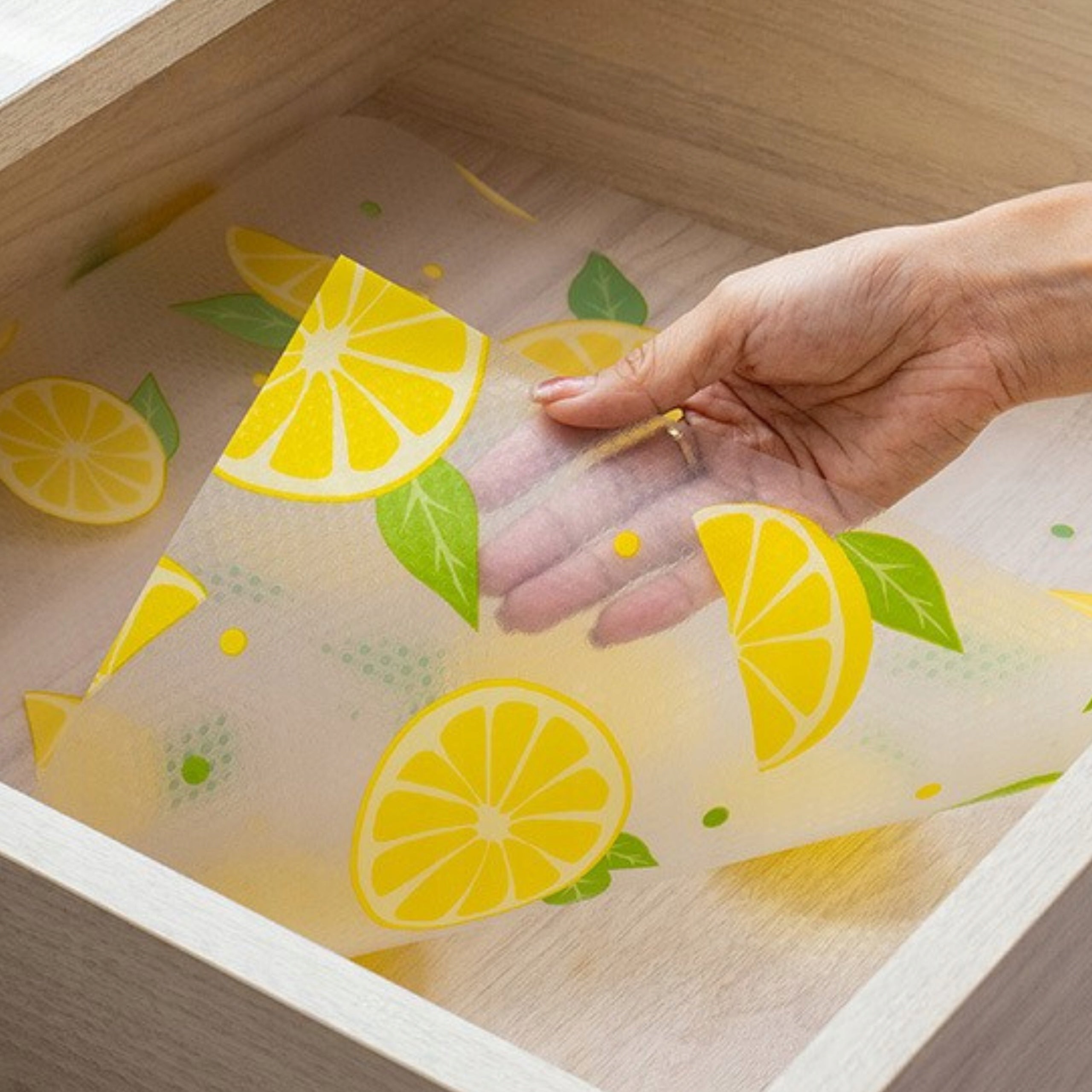 ANTI-SLIP PROTECTIVE MAT FOR CLOSET DRAWERS WARDROBES 500x60 LEMONS Packaging status original