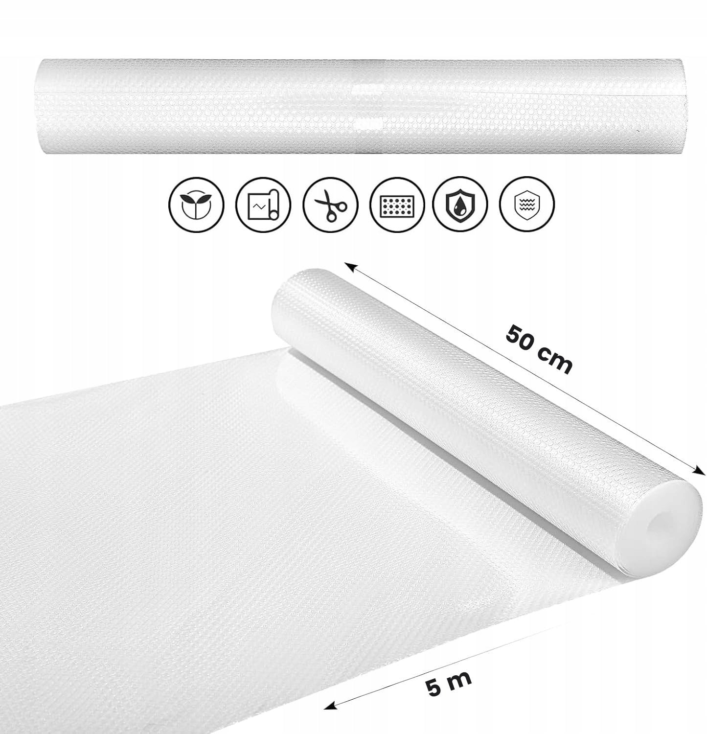 ANTI-SLIP PROTECTIVE MAT FOR DRAWER CABINETS 50cm STAIN RESISTANT PAD Manufacturer code MATA ANTYPOŚLIZGOWA PLAMOODPORNA PODKŁADKA