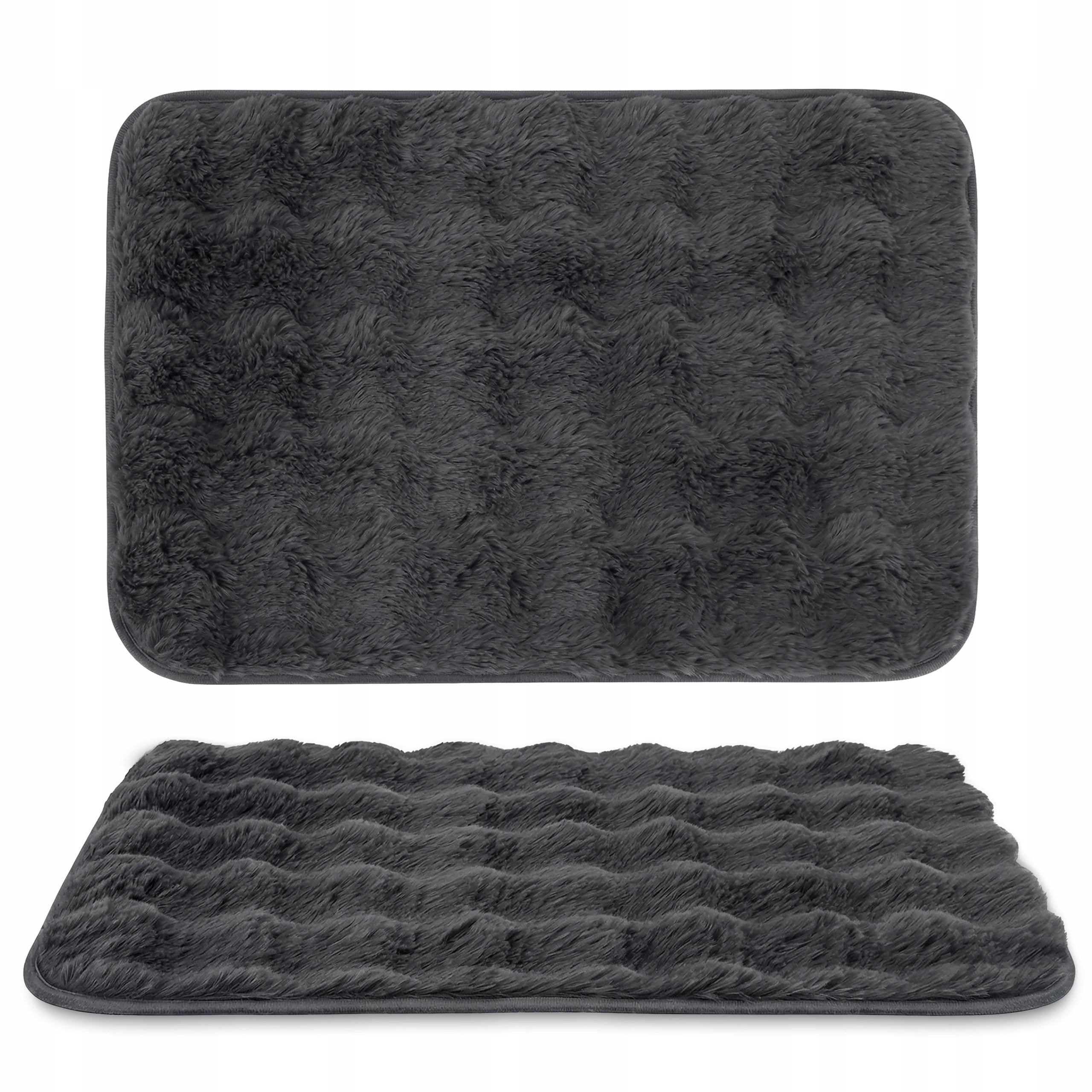 ANTI-SLIP RUG 50x70 CM SOFT ECO FUR RABBIT FOR LIVING ROOM BEDROOM Packaging status original