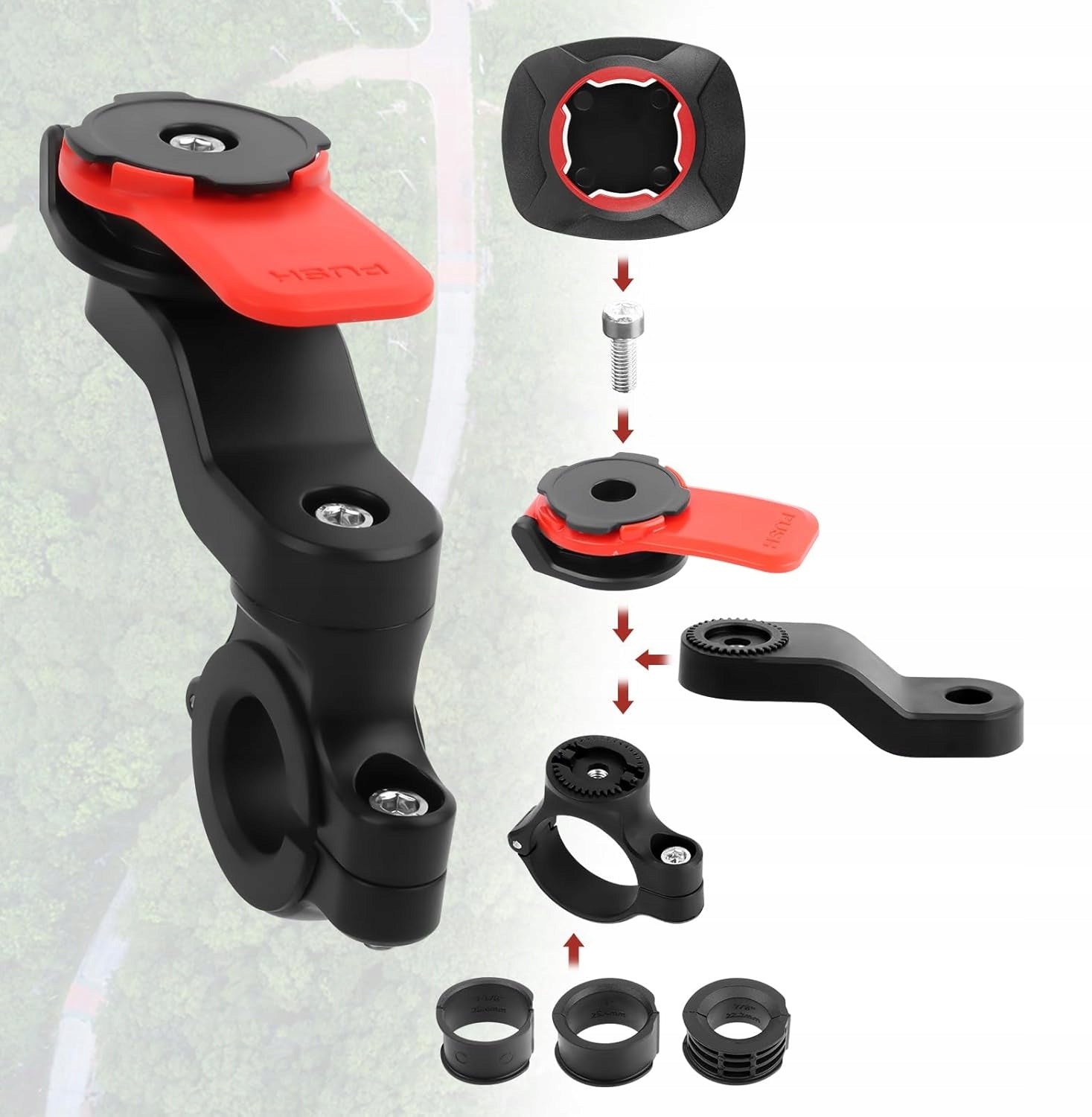 ANTI-VIBRATION MOTORCYCLE BIKE HOLDER FOR QUICK LOCK Koanni EAN (GTIN) 5903686076916