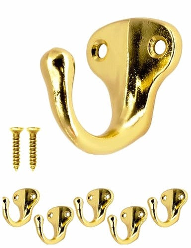 ANTIQUE GOLD VINTAGE WALL HOOKS SET OF 5 PCS FOR BATHROOM HOME
