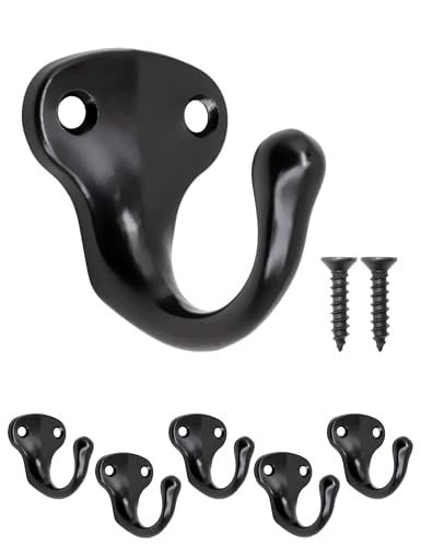 ANTIQUE HOOKS BLACK IRON FOR TOWEL CLOTHES SET OF 5 PCS FOR HOME Brand no brand