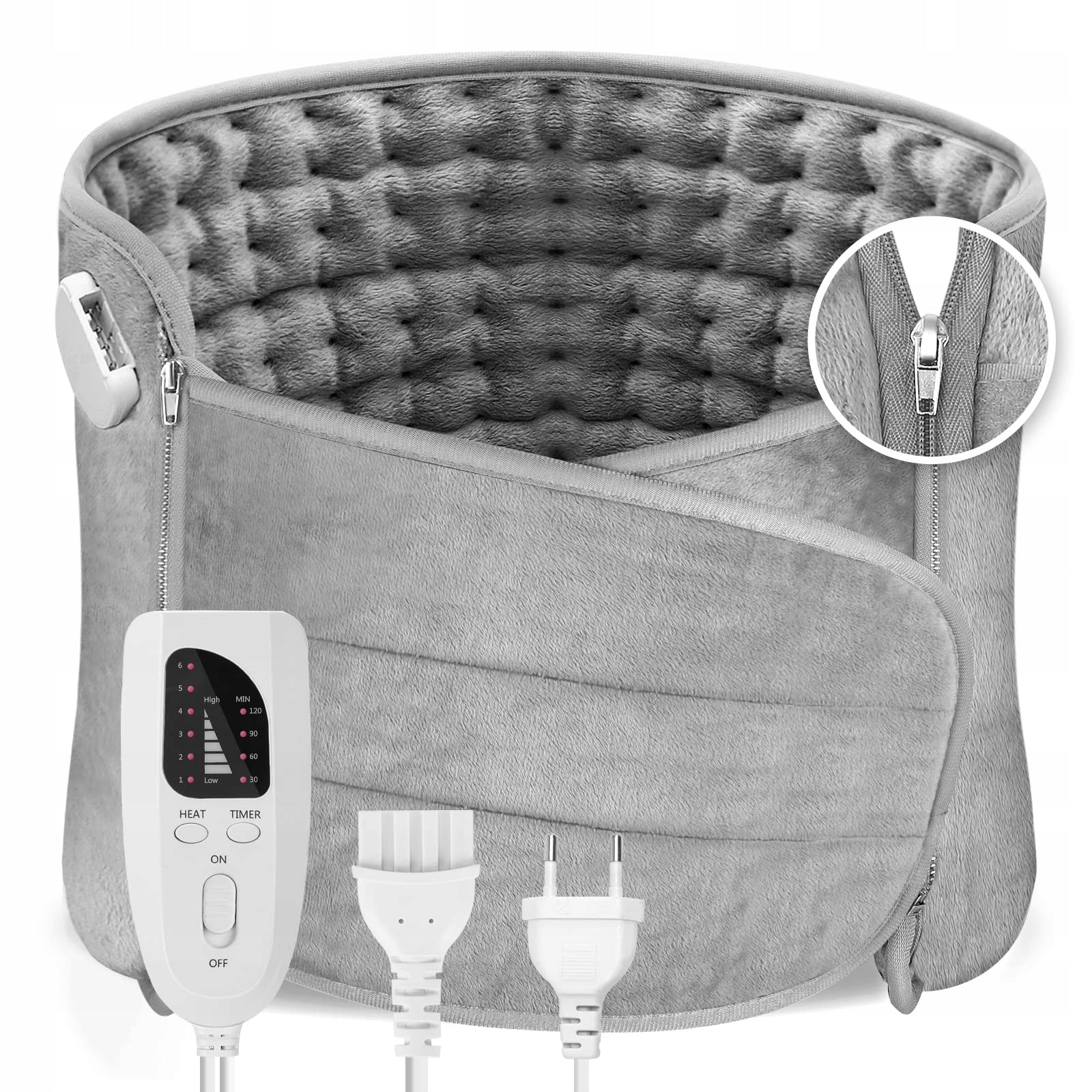 AOROY Electric Heating Pillow 126x31cm 6 Heat Levels