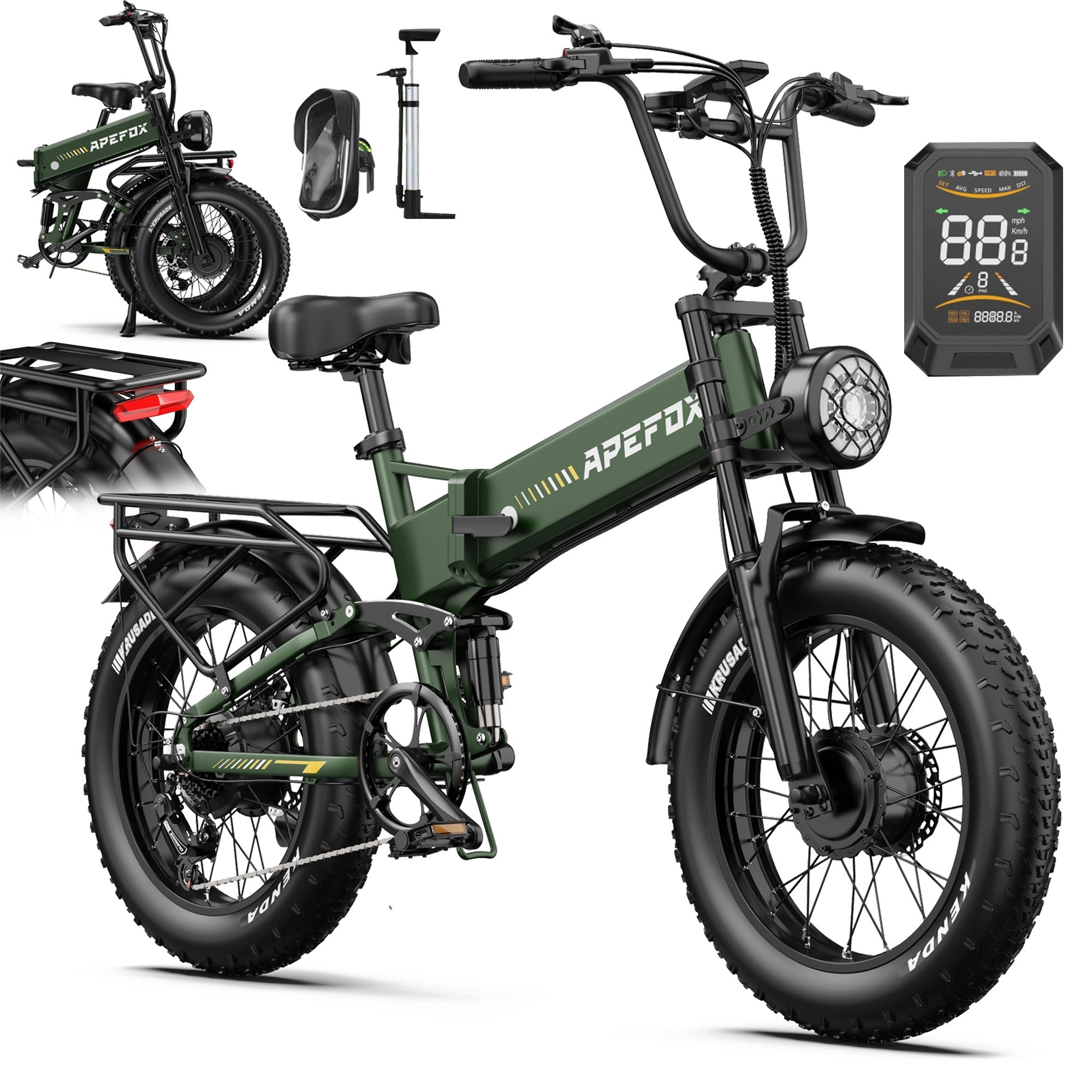 APEFOX RH20 Men's electric vehicles 2*750W 48V 22.5Ah 100km 50KM/H PL