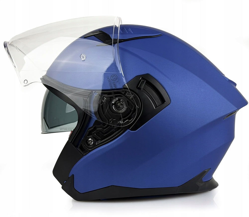 APEX OPEN HELMET JI200 SOLID METALLIC BLUE MATT S Size S
