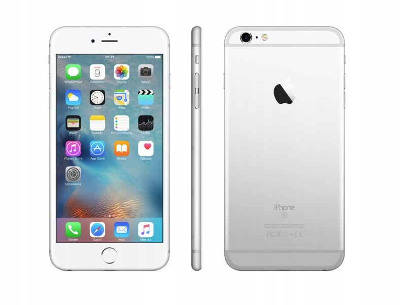 APPLE IPHONE 6S PLUS 16 GB SILVER NEW Headphones included no