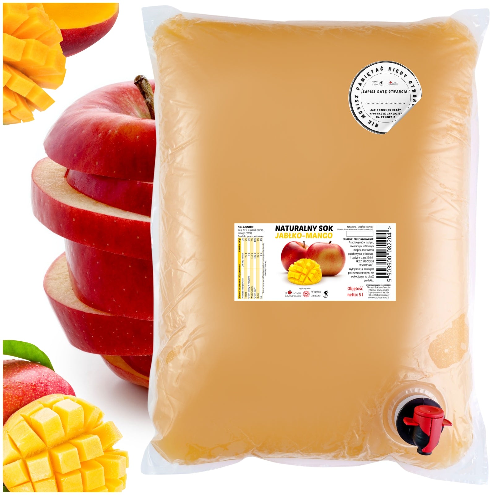 APPLE JUICE FROM MANGO Natural Cold Pressed Press Szymanowice 5l