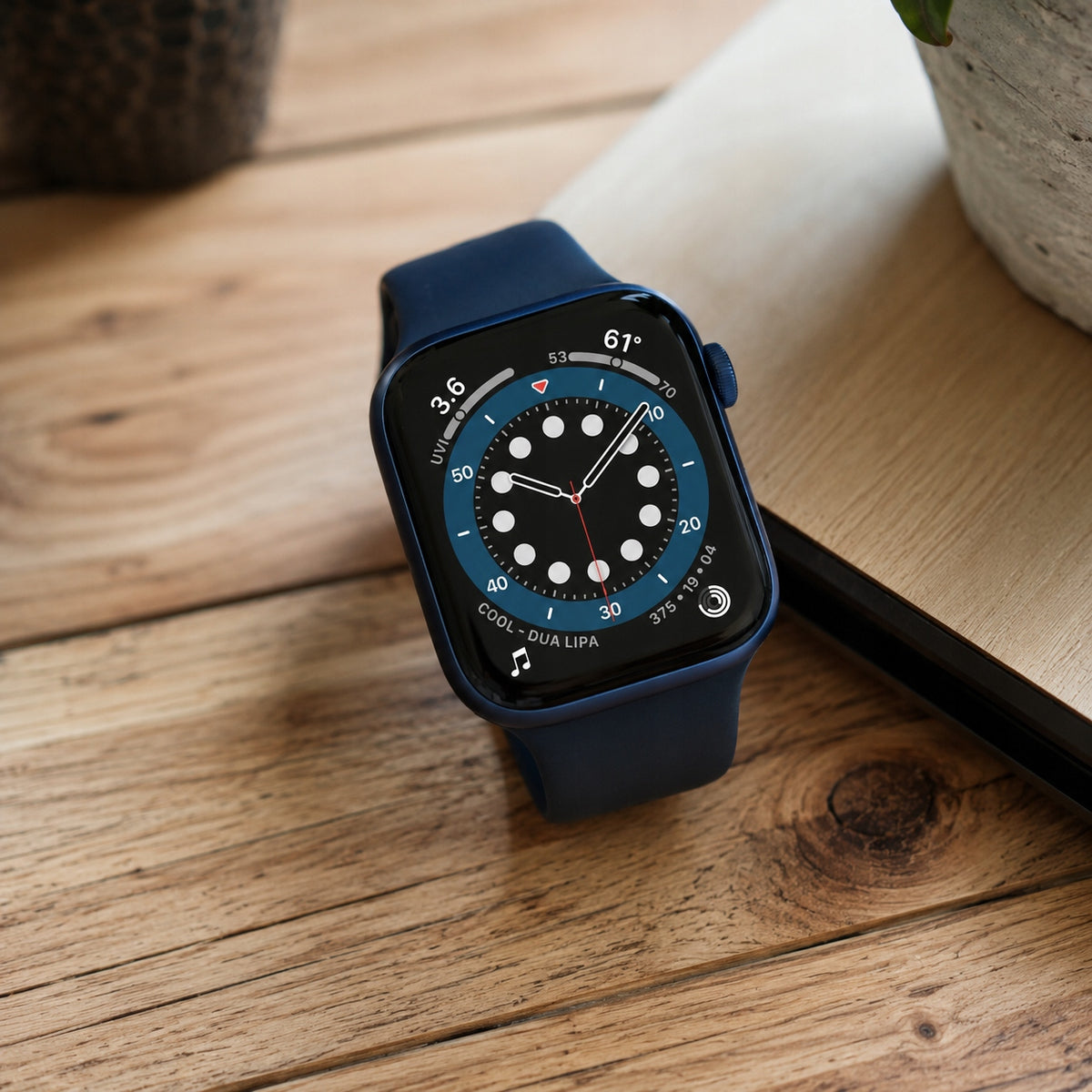 APPLE WATCH 6 Smartwatch Aluminium Case GPS 44mm Blue Retina Packaging status original
