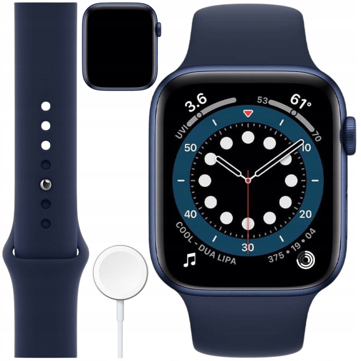 APPLE WATCH 6 Smartwatch Aluminium Case GPS 44mm Blue Retina