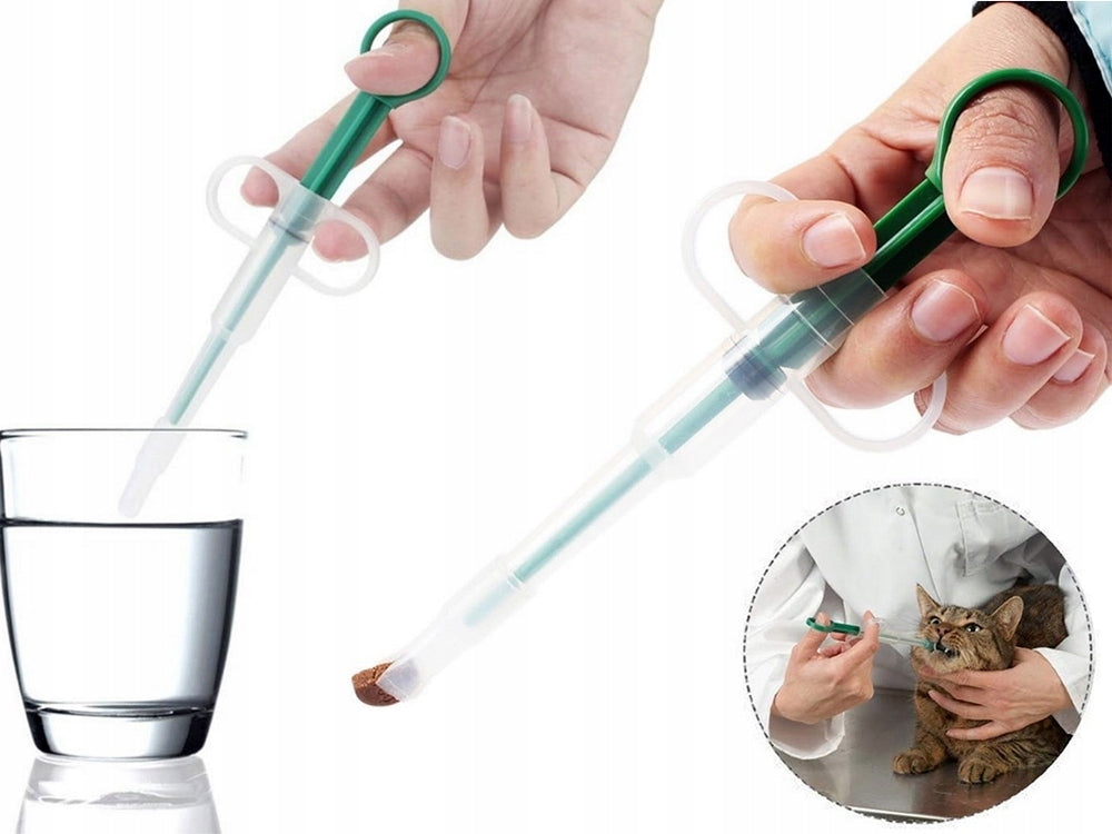 APPLICATOR SYRINGE FOR ADMINISTRATION OF TABLETS TO DOGS CATS ZK8n Color blue