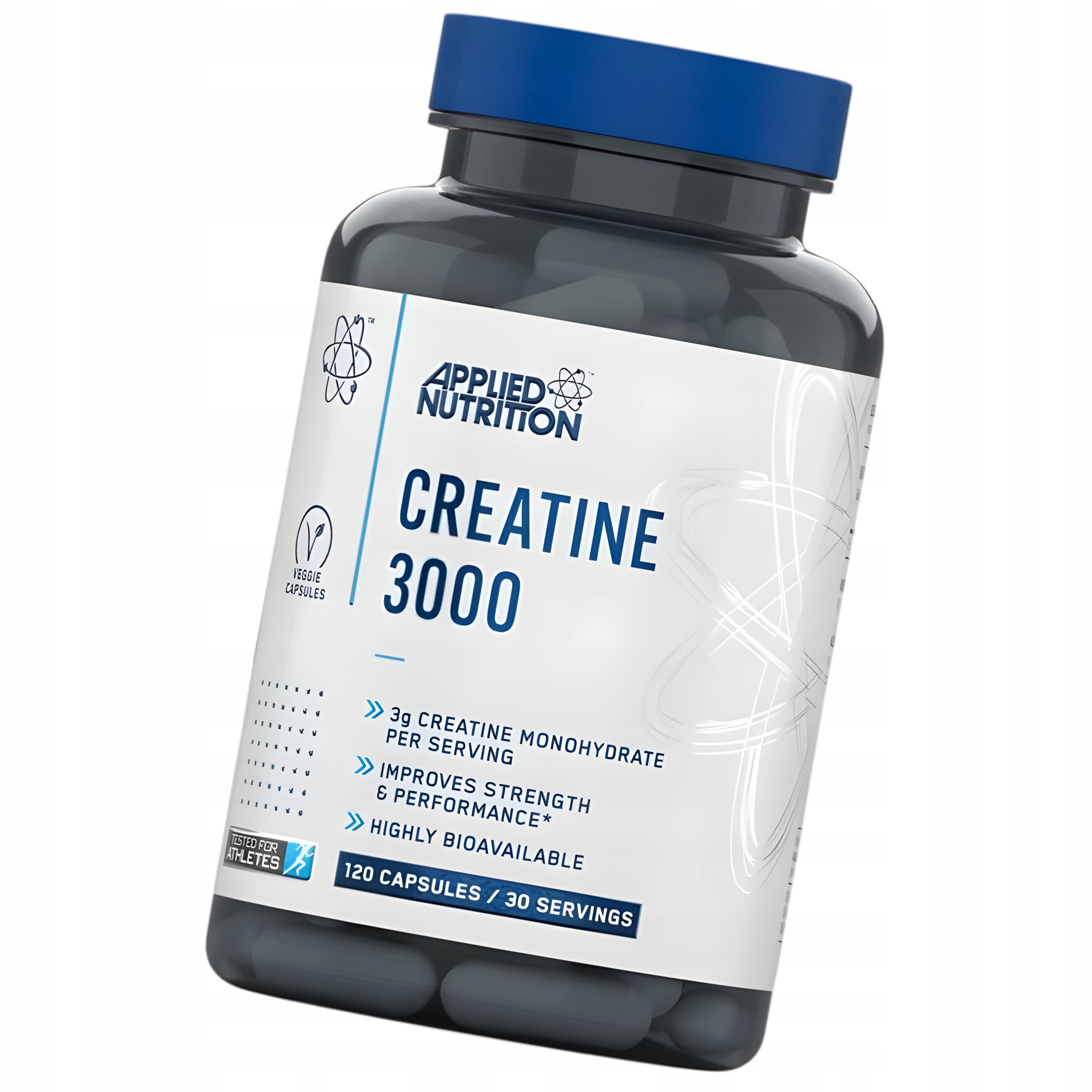 APPLIED NUTRITION CREATINE 3000 CREATINE MONOHYDRATE STRENGTH PUMP POWER 120 KAPS