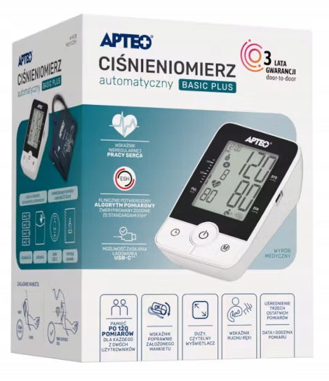 APTEO, BASIC PLUS automatic blood pressure monitor
