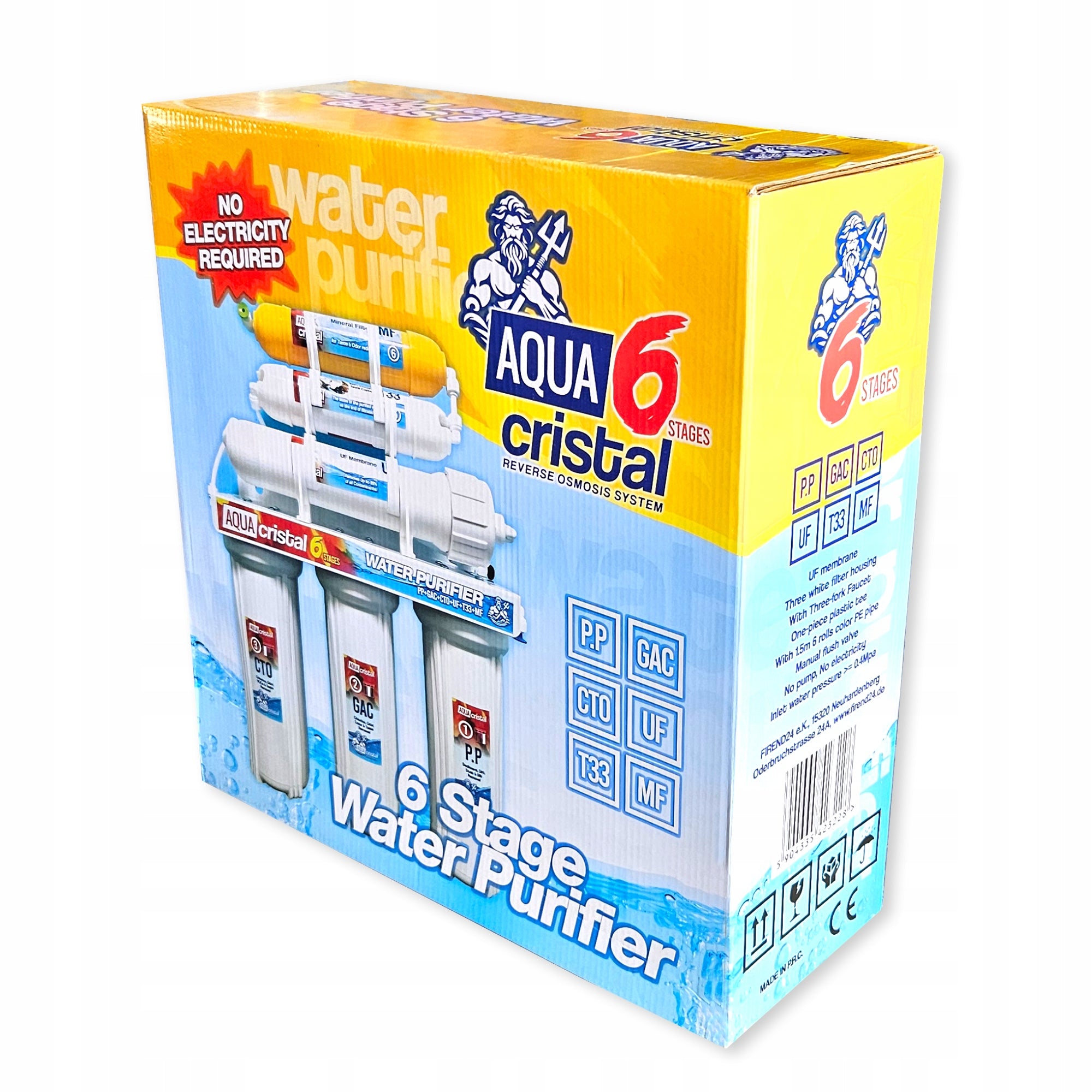 AQUA CRISTAL WATER FILTERS SET UF 6 DEGREES FILTRATION WITHOUT ELECTRICITY! EAN (GTIN) 5904335423228