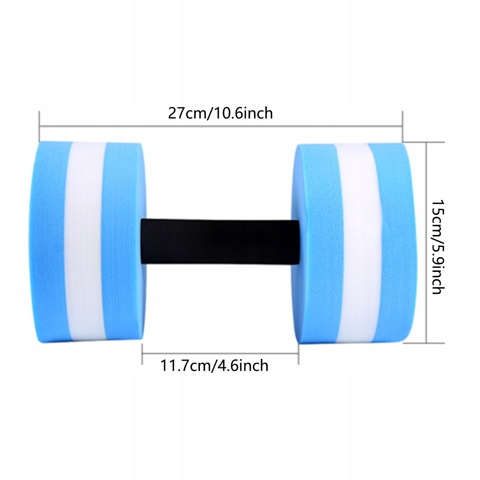 AQUA EVA FOAM DUMBBELLS FOR WATER EXERCISES SWIMMING POOL 2PCS Weight 1x 1,5 kg