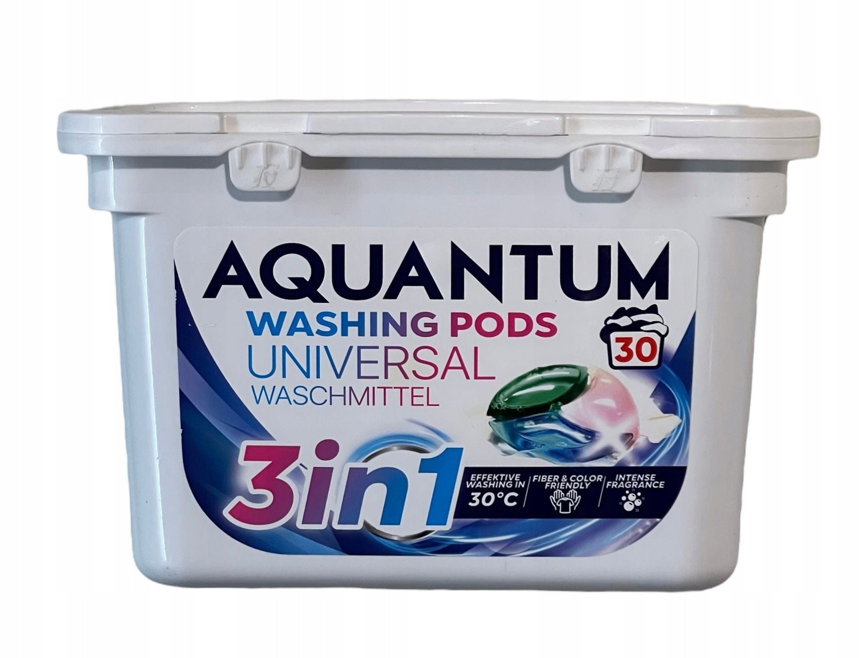AQUANTUM POWERFUL WASHING CAPSULES UNIVERSAL 30 pieces 3 in 1