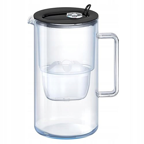 AQUAPHOR GLASS BLACK WATER FILTER JUG GLASS CLASS JUG