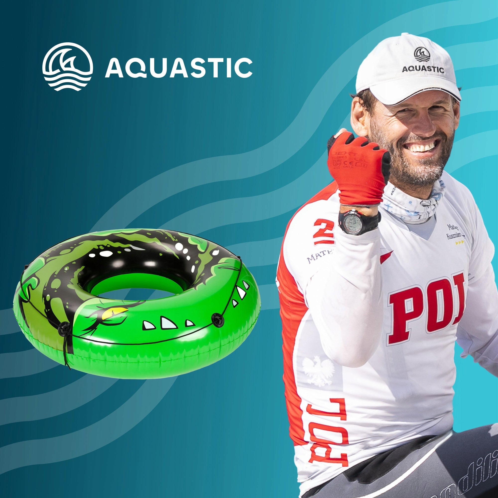 AQUASTIC CIRCLE INFLATABLE CIRCLE FOR SWIMMING CHILDREN TO LEARN TO PLAY Manufacturer code ASR-119G