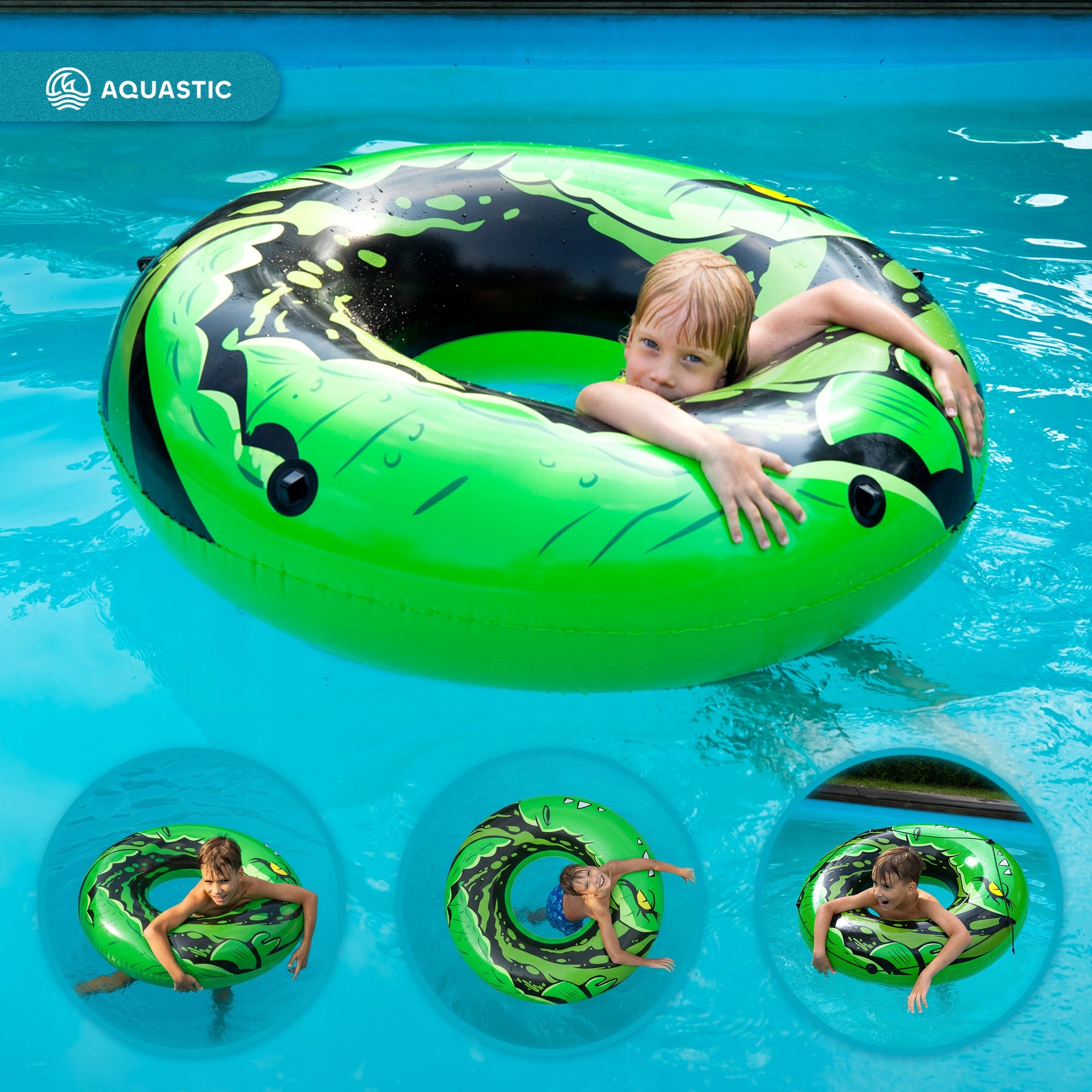 AQUASTIC CIRCLE INFLATABLE CIRCLE FOR SWIMMING CHILDREN TO LEARN TO PLAY Model ASR-119G