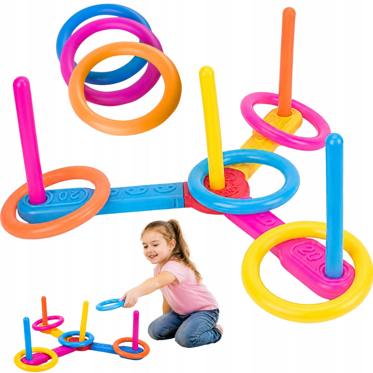 ARCADE GAME THROWING DISCS COLORFUL SERSO RINGO FOR CHILDREN 46CM
