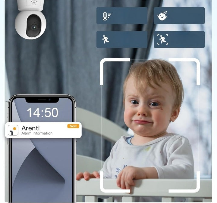 ARENTI Baby monitor with 2 cameras and 5" 1080p PTZ display EAN (GTIN) 6974935723553