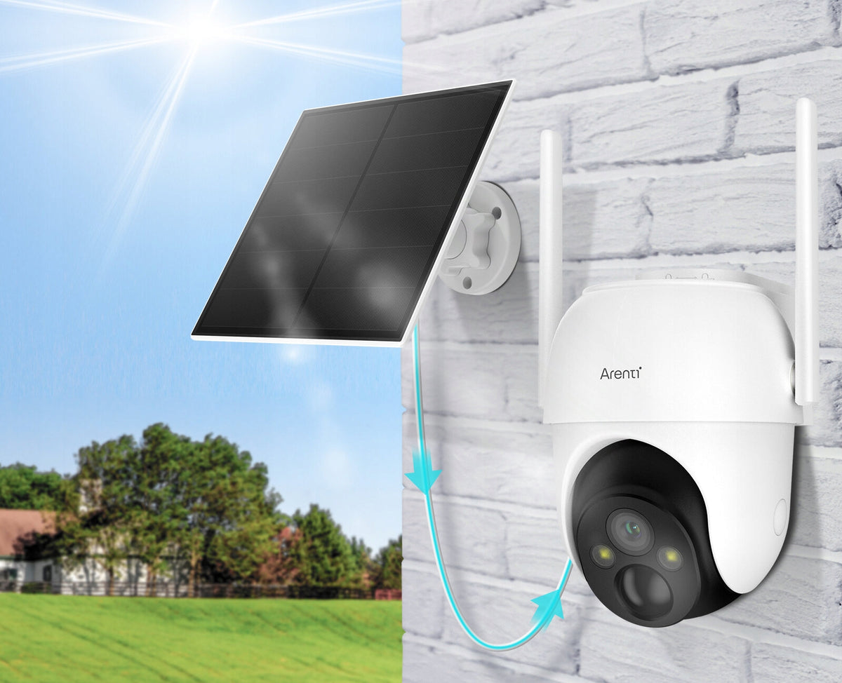 ARENTI GO2T Outdoor Camera, Wi-Fi, Rotating Camera + Solar Panel Model GO2T