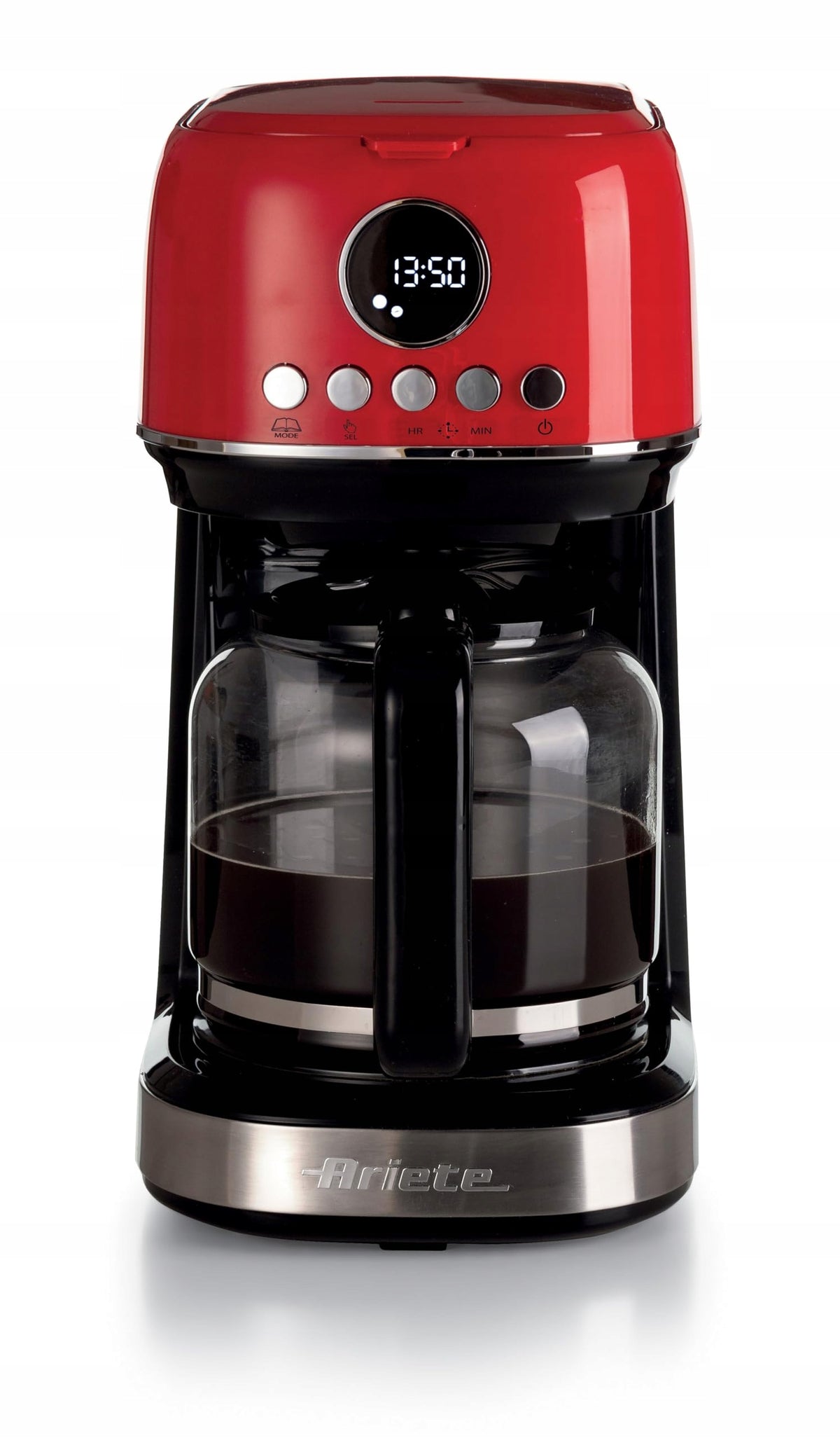 ARIETE Coffee Maker With Grinder Red 1318 Maxi Cappuccino Brand Ariete