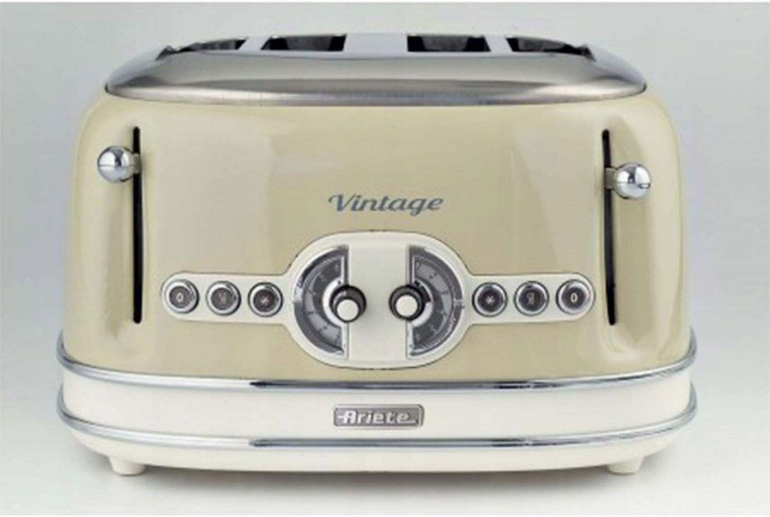 ARIETE Vintage Toaster Retro 4 Slices 1600W Beige Brand Ariete