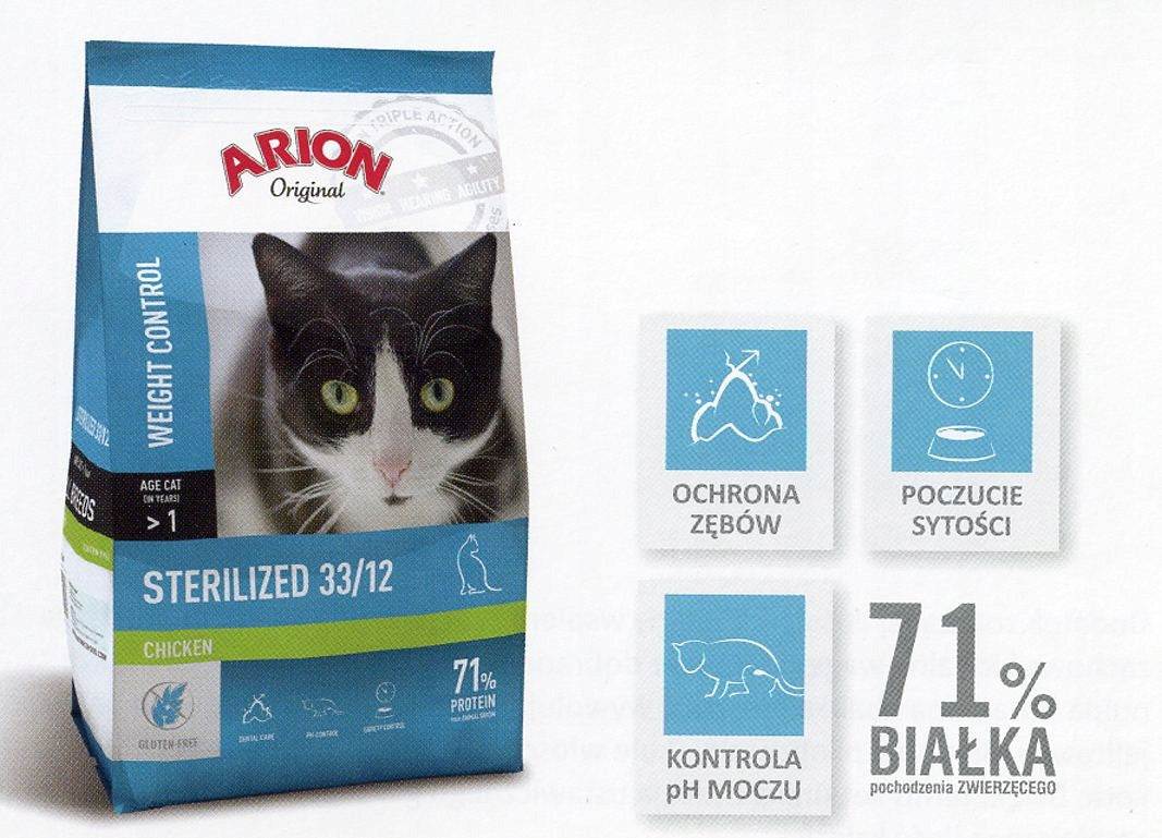ARION ORIGINAL CAT STERILIZED CHICKEN 7.5 kg Brand Arion