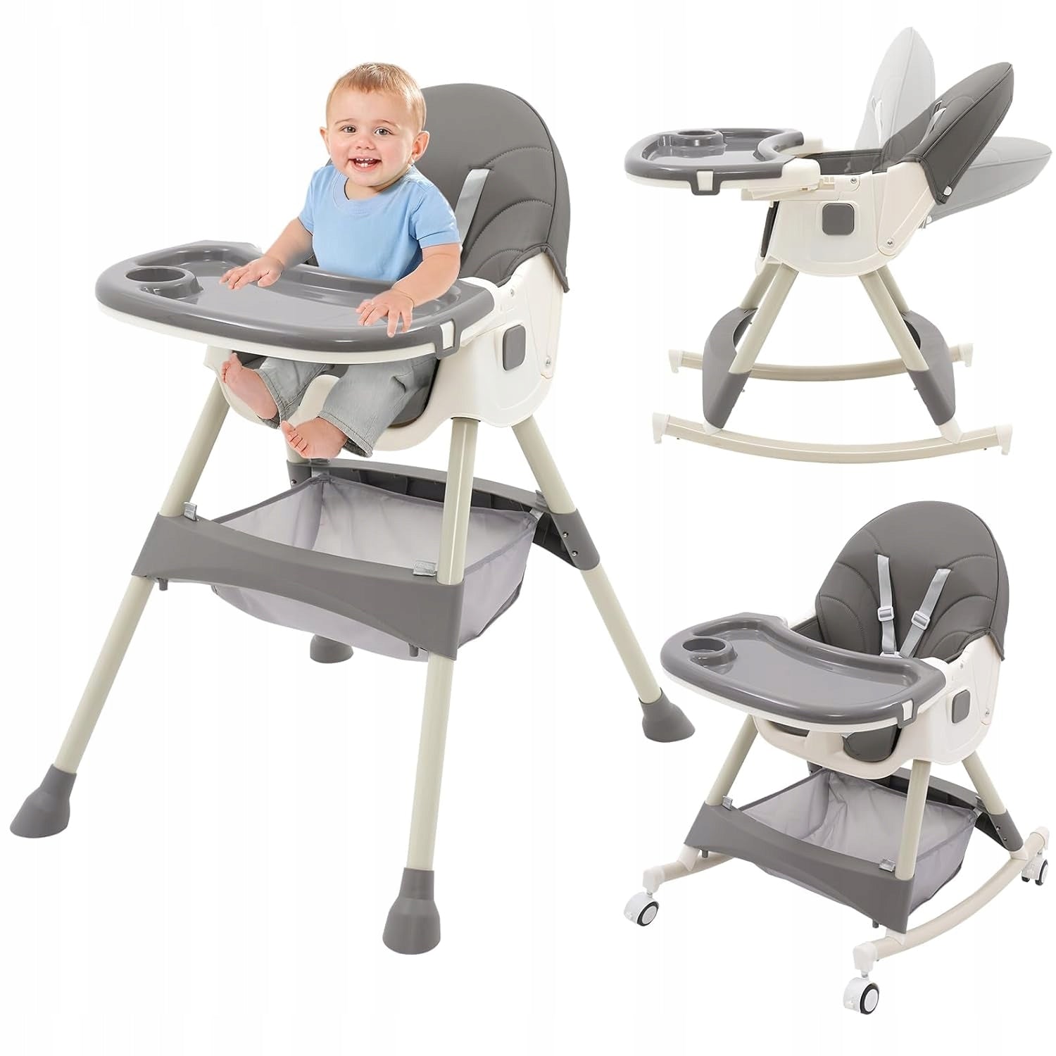 ARKYOMI 3IN1 FOLDING HIGH CHAIR 6M+ HEIGHT ADJUSTMENT