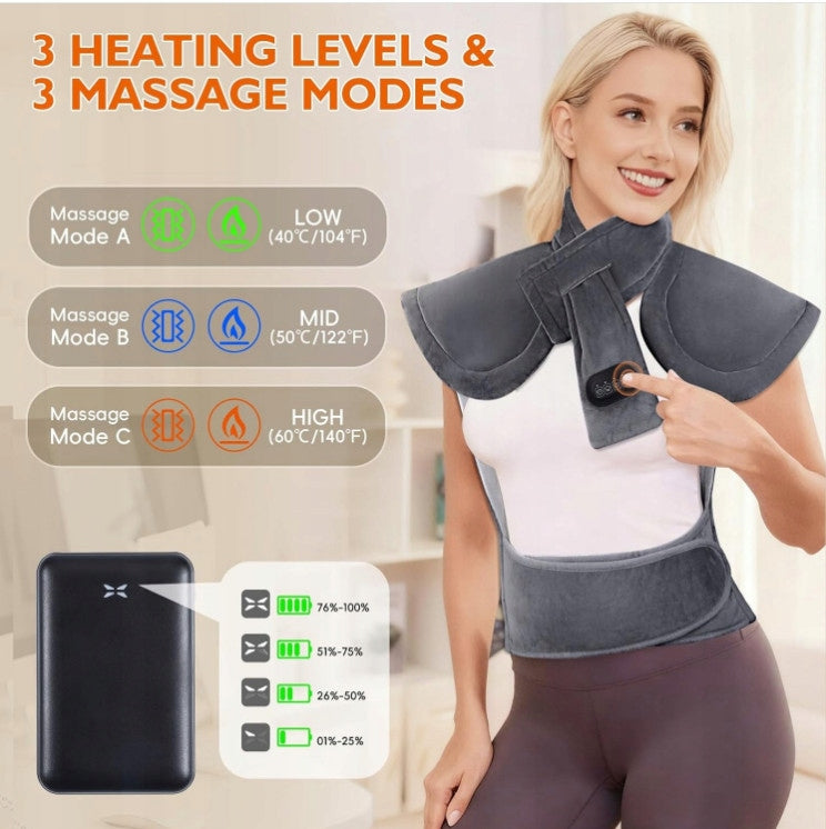 ARLIERSS Heating Blanket 3 Modes + 3 Massage Modes with 10000mah Battery Manufacturer code 55664