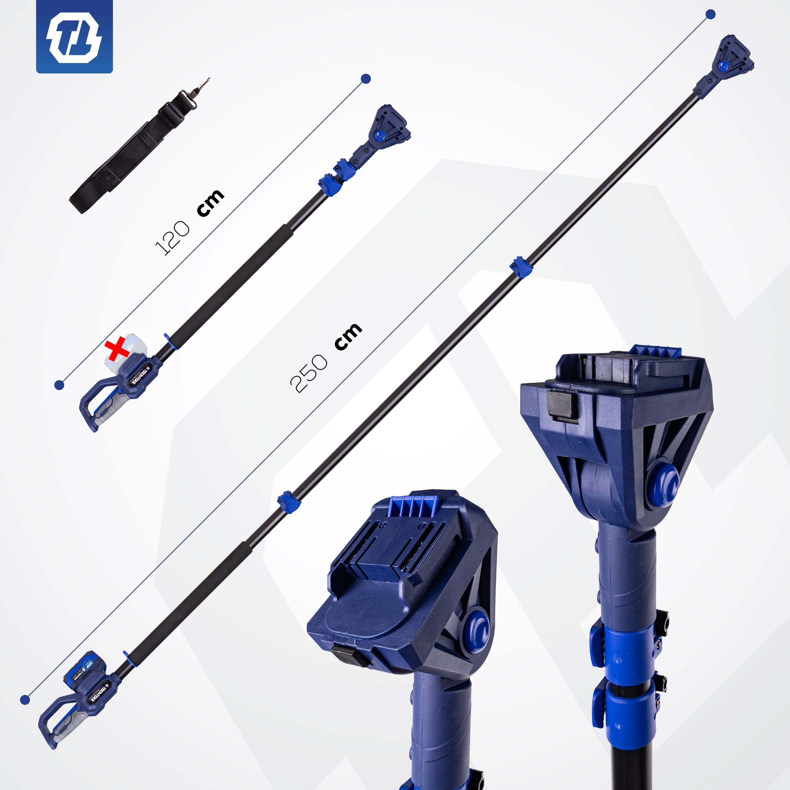 ARM BOOM TELESCOPIC EXTENSION FOR CORDLESS SAW TECHTOOL Packaging status original