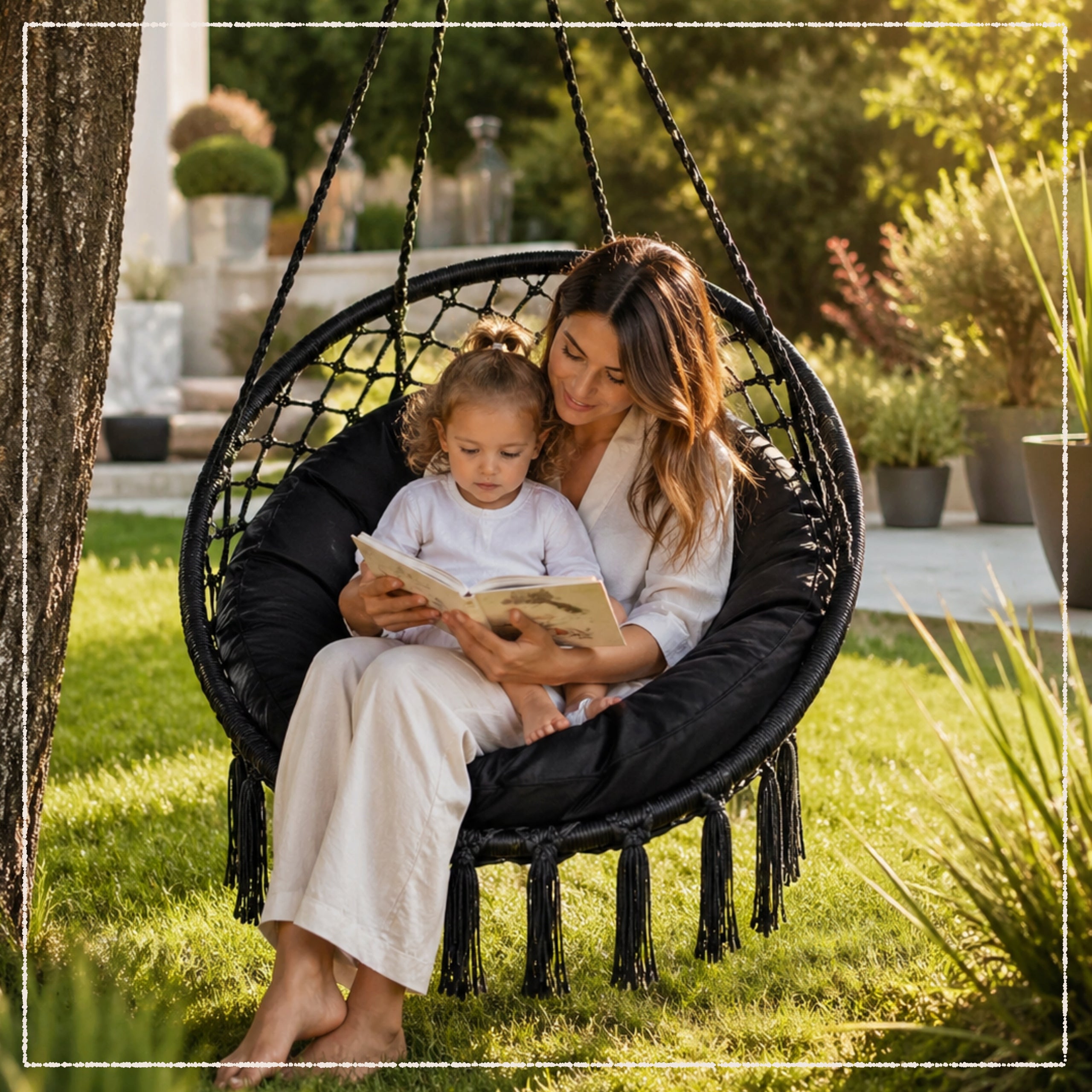 ARMCHAIR HANGING GARDEN SWING STORK NEST WITH PILLOW XL GARDEN HOUSE Manufacturer MalTec
