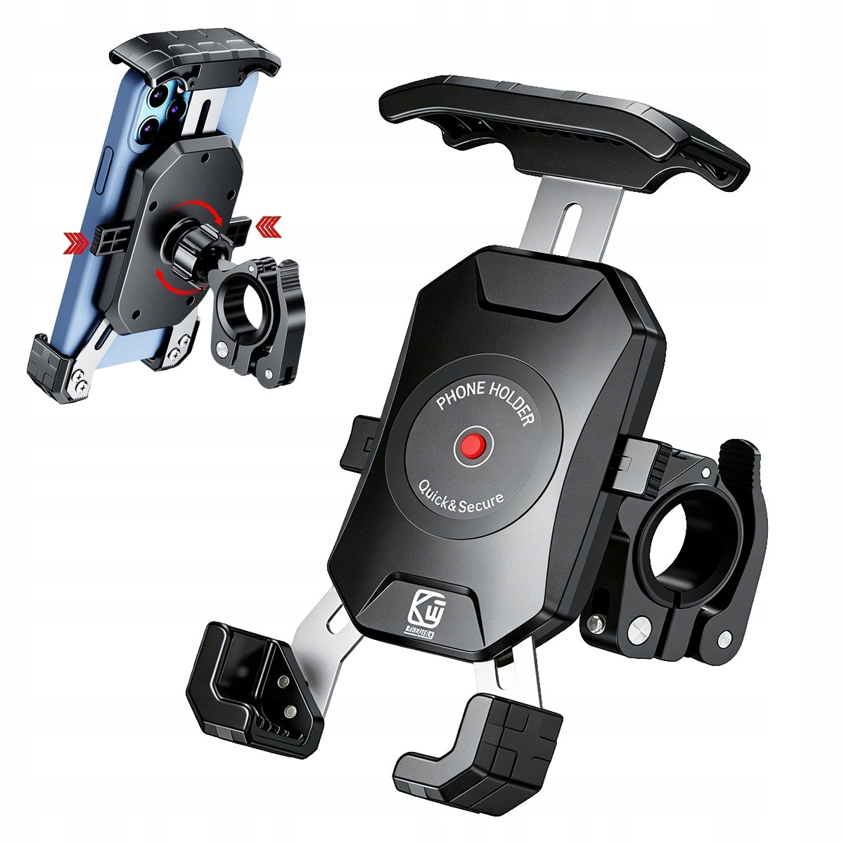 ARMORED ANTI-VIBRATION MOTORCYCLE BIKE PHONE HOLDER
