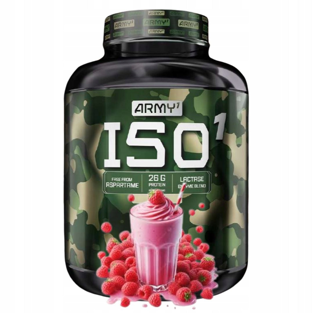 ARMY1 ISO1 1000 g protein isolate type protein supplement raspberry flavour