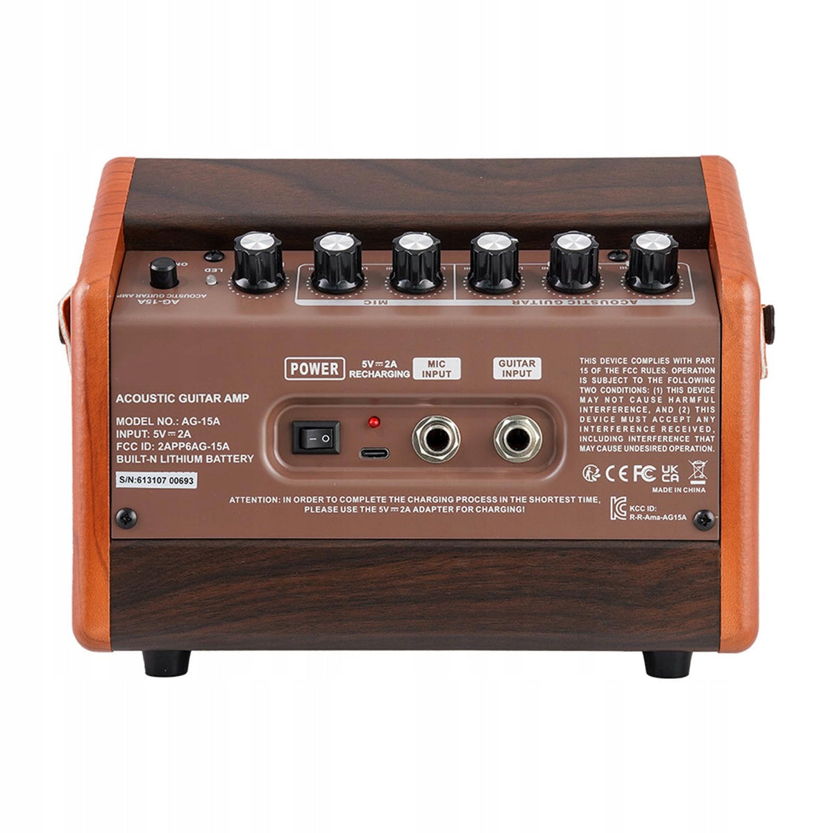 AROMA AG-15A 15W Portable Acoustic Guitar Amp Speaker BT Brand no brand