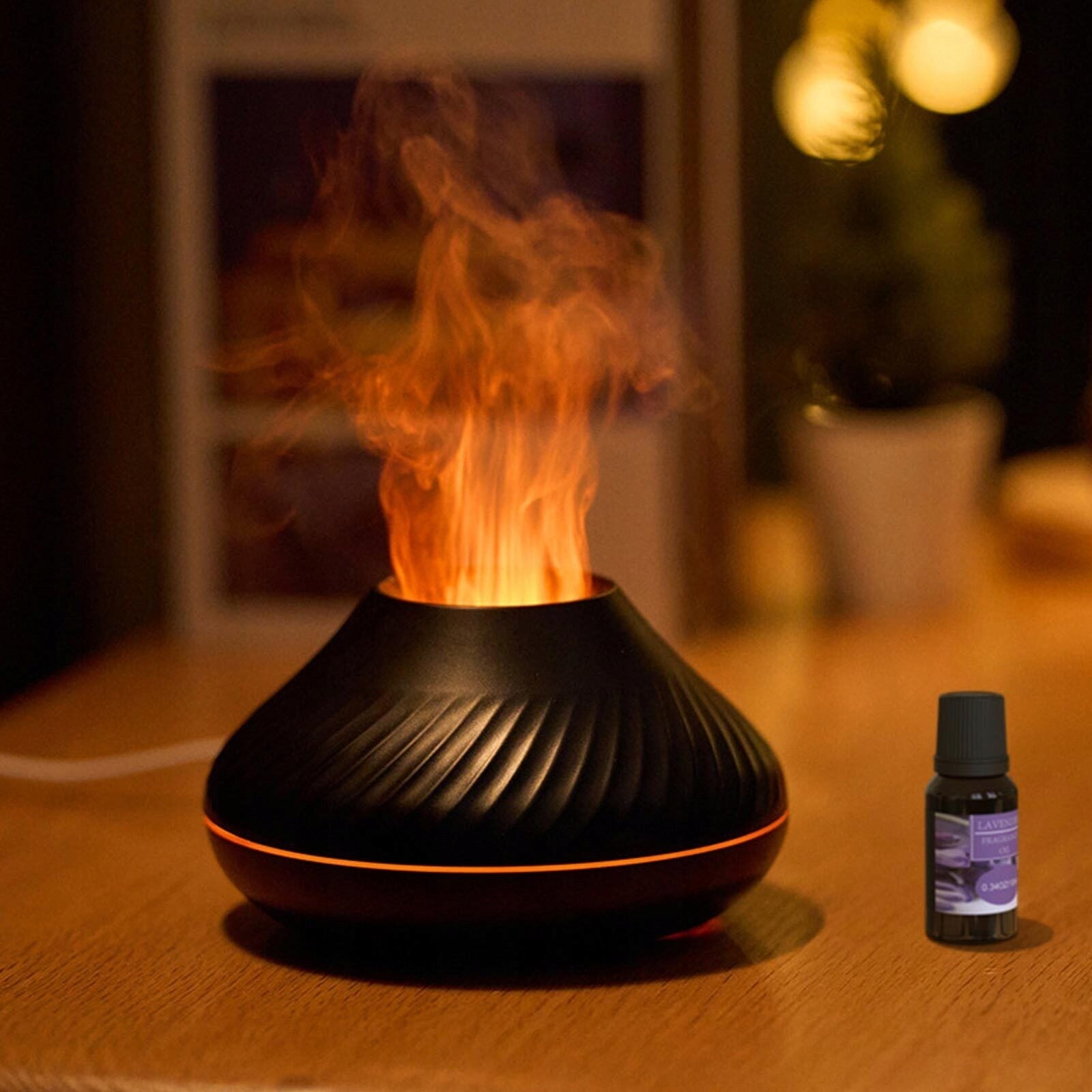 AROMA DIFFUSER WITH FLAME EFFECT, 130 ML, HUMIDIFIER, DIFFUSER Type other