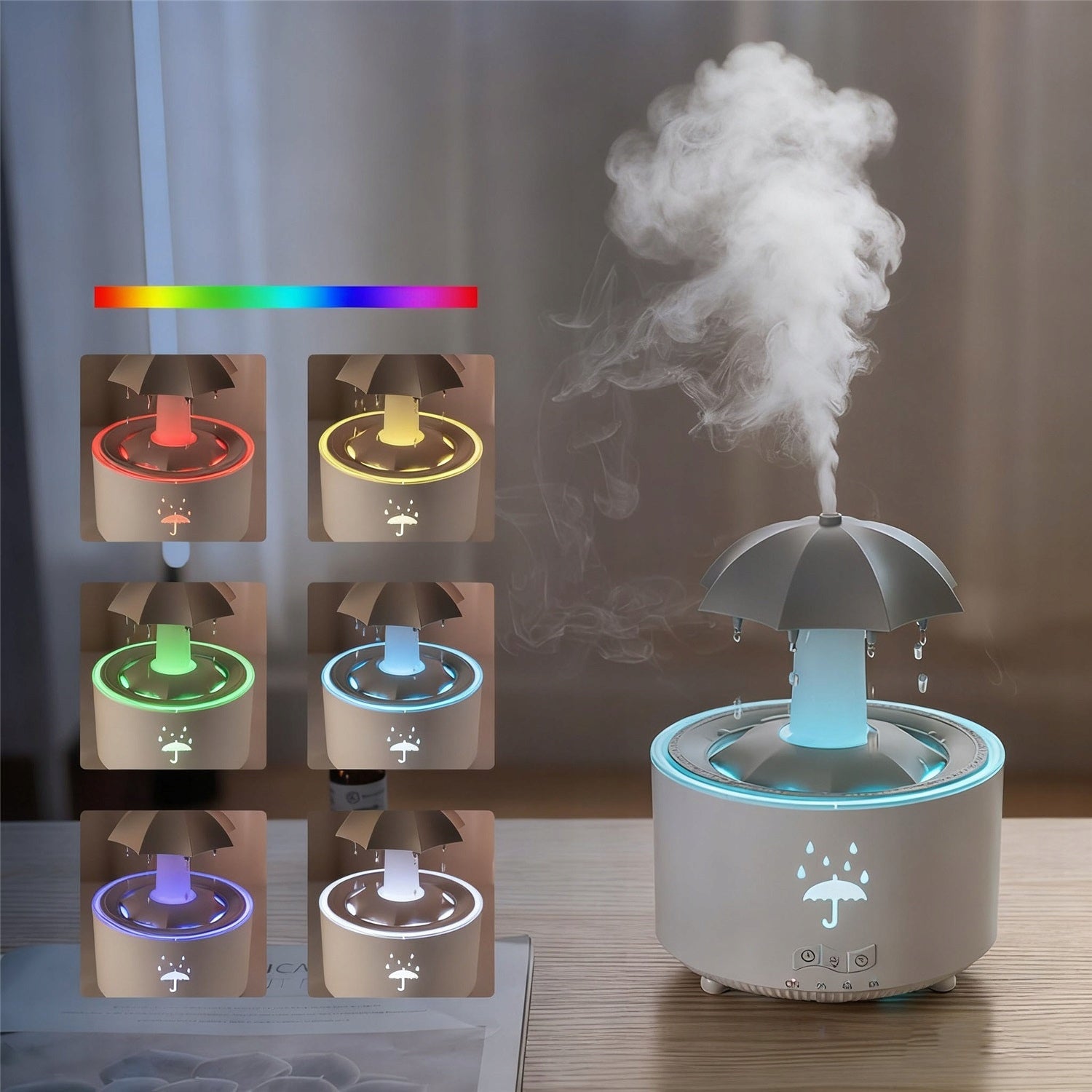 AROMATHERAPY DIFFUSER, RAIN SOUNDS FOR FALLING ASLEEP 300 ML HUMIDIFIER Brand no brand