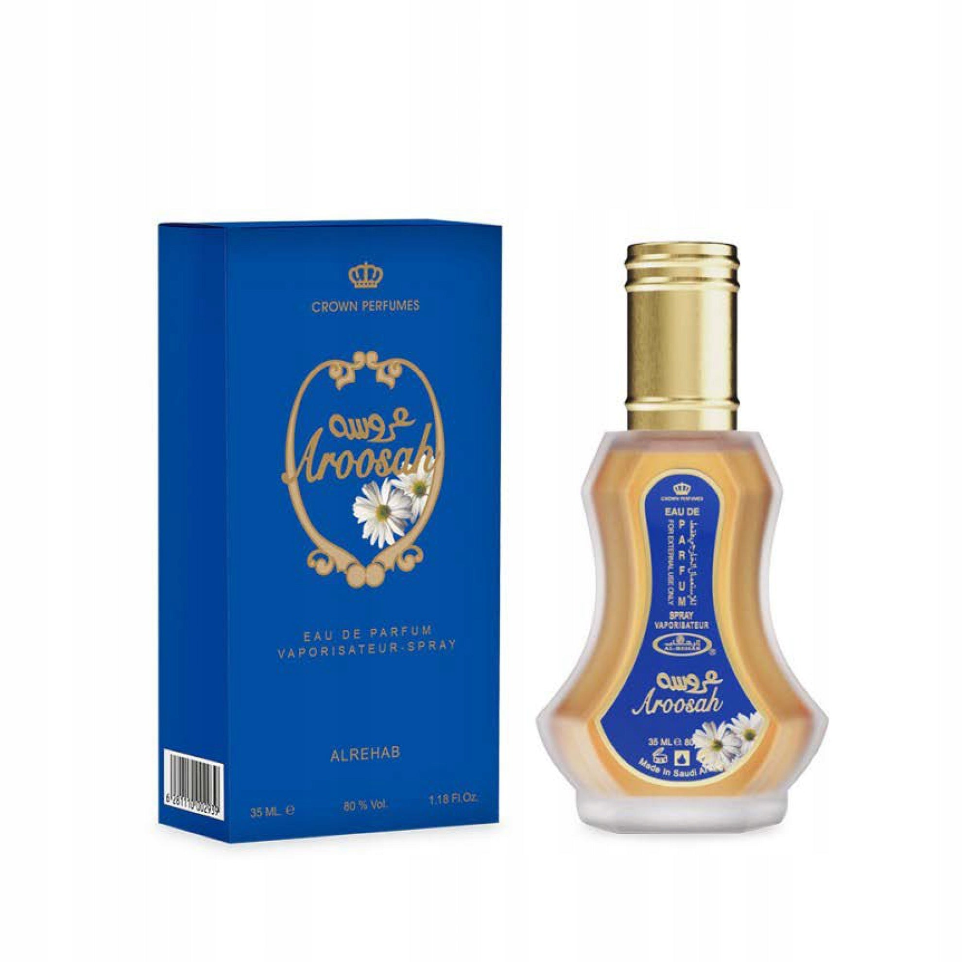 AROOSAH ARABIC FLORAL ORIENT INTENSE PERFUME 35 ml AL REHAB EDP Packaging status original