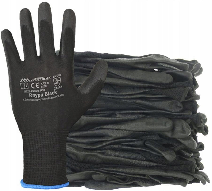 ART.MAS Work gloves RnyPu Roz 9 - L 12par