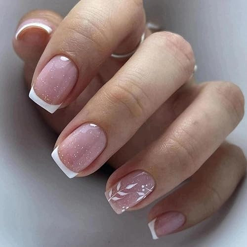 ARTIFICIAL ACRYLIC NAILS 24 PIECES FRENCH SET FOR WOMEN Brand no brand