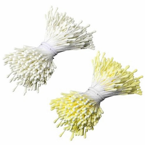 ARTIFICIAL FLOWER RODS COTTON YELLOW BEIGE DIY 750 PCS