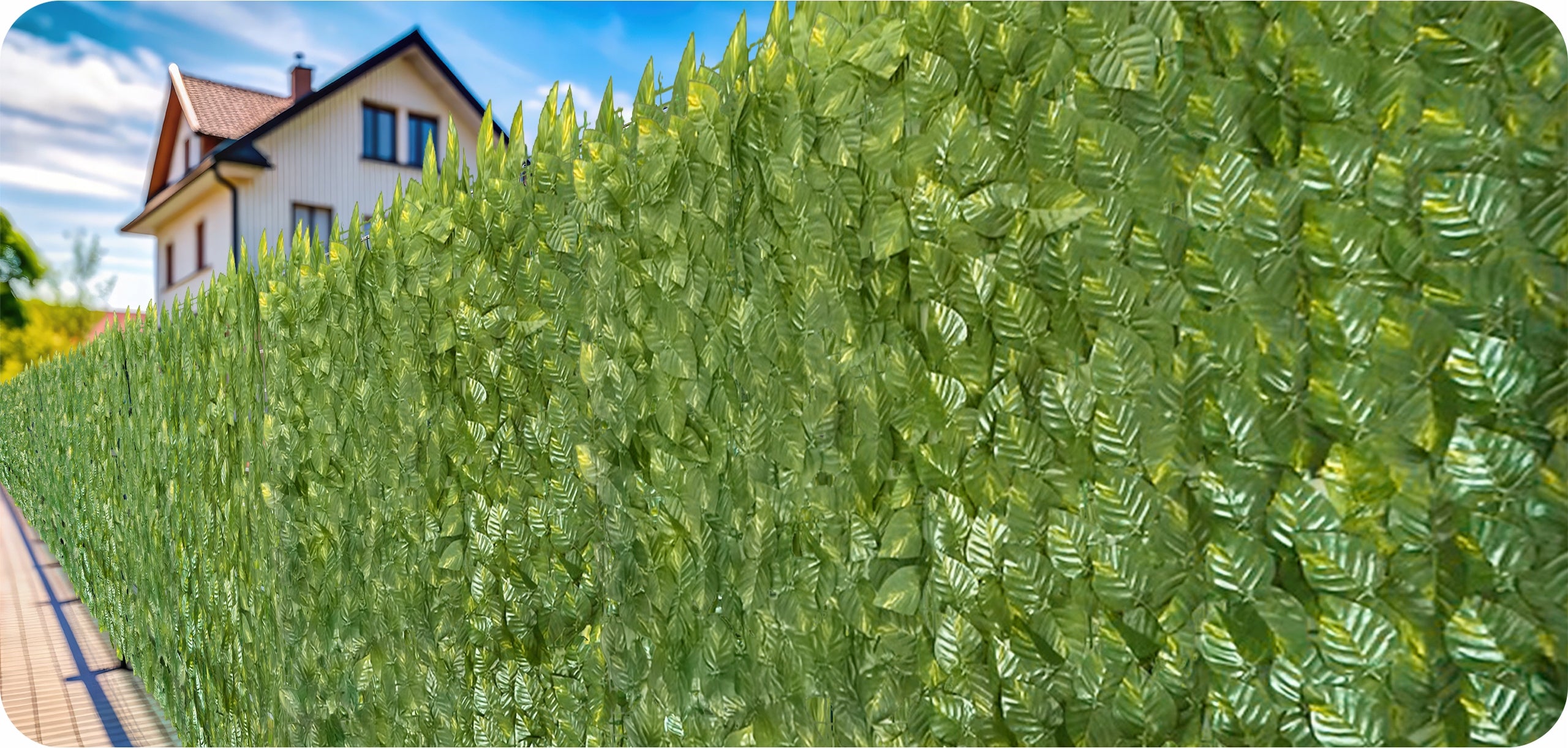 ARTIFICIAL HEDGE IVY FOR FENCE BALCONY WALL MESH 3 m x 50 cm Kind panel