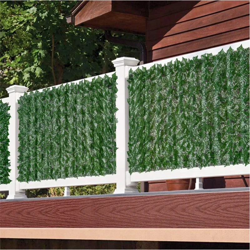 ARTIFICIAL HEDGE IVY FOR FENCE BALCONY WALL MESH 5 m x 50 cm Mesh material plastic
