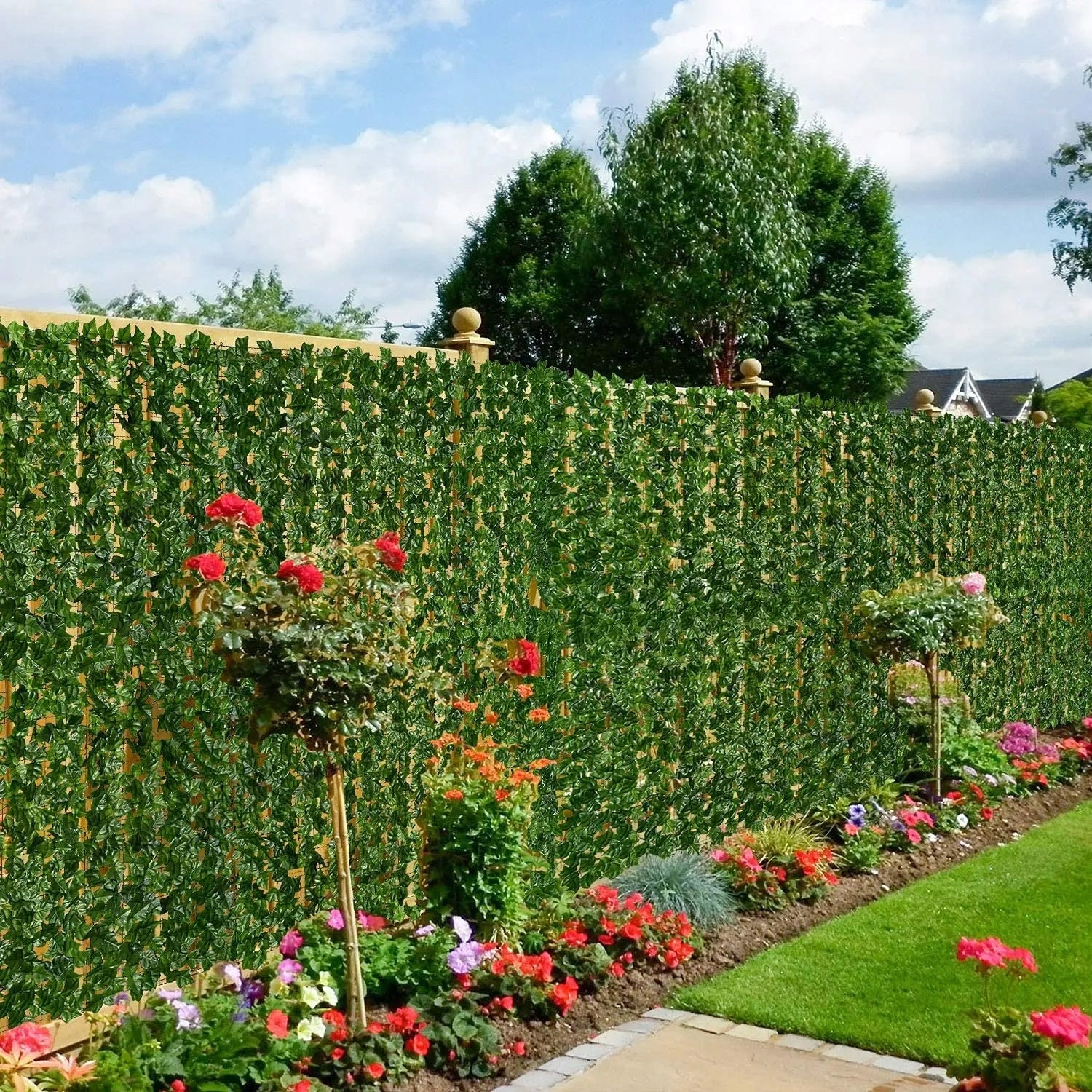 ARTIFICIAL HEDGE IVY FOR FENCE BALCONY WALL MESH 5 m x 50 cm Style modern garden