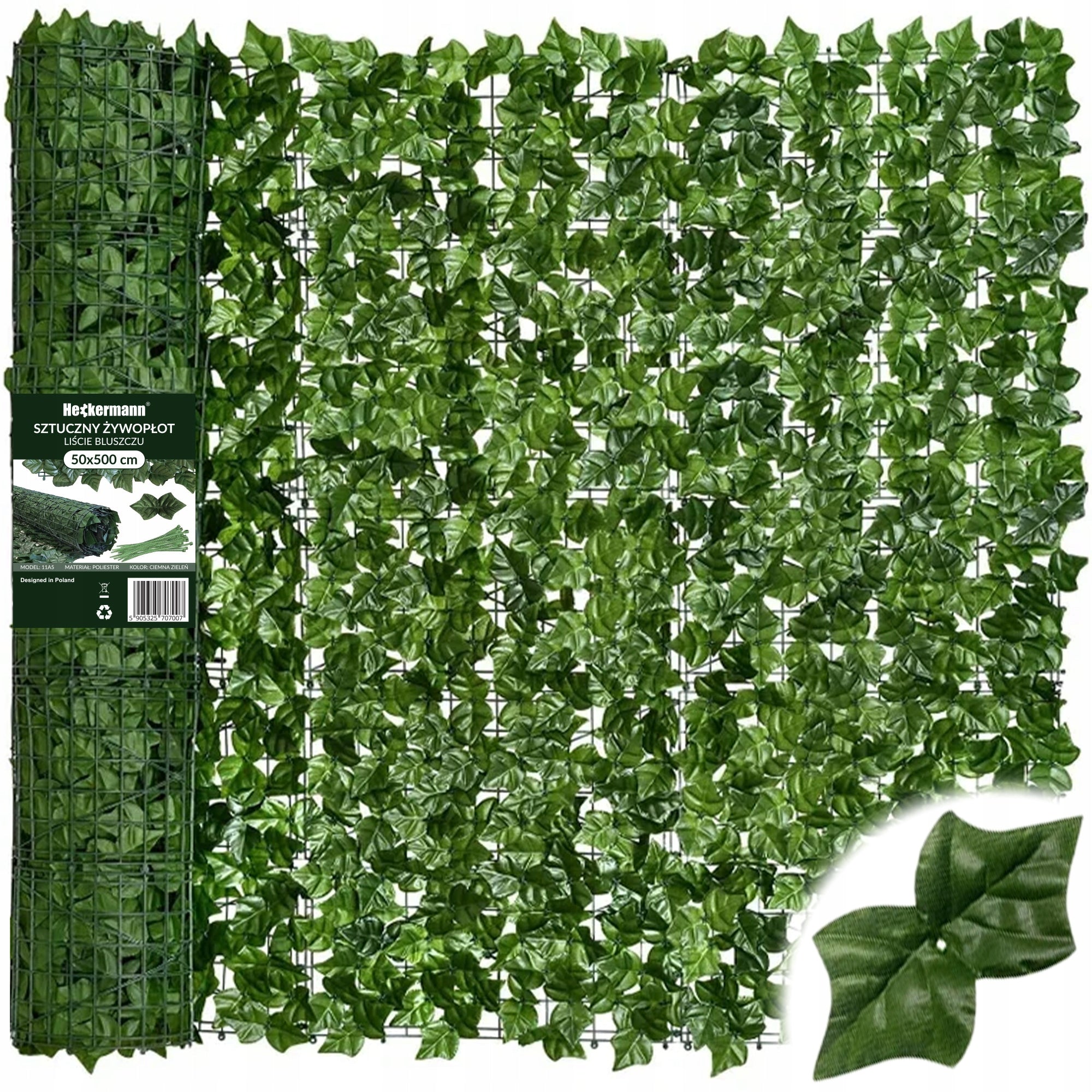 ARTIFICIAL HEDGE IVY FOR FENCE BALCONY WALL MESH 5 m x 50 cm