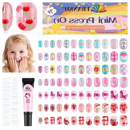 ARTIFICIAL NAILS FOR CHILDREN ACRYLIC GRADIENT SET OF 168 PCS.