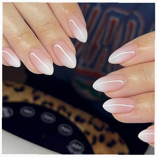 ARTIFICIAL NAILS FRENCH WHITE GRADIENT 30 PIECES FOR WOMEN acrylic